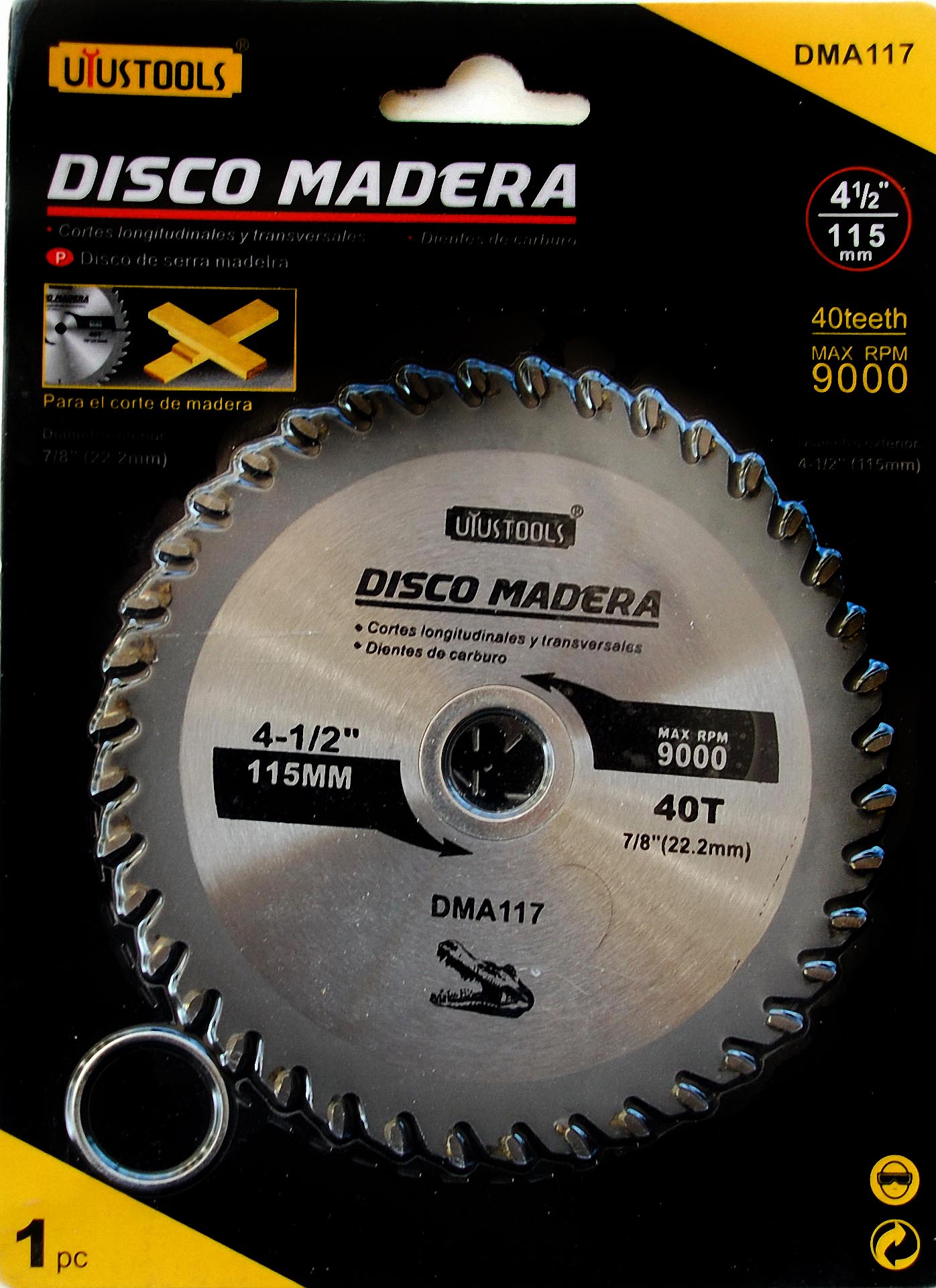 DISCO MADERA 4 40D UYUS DMA117