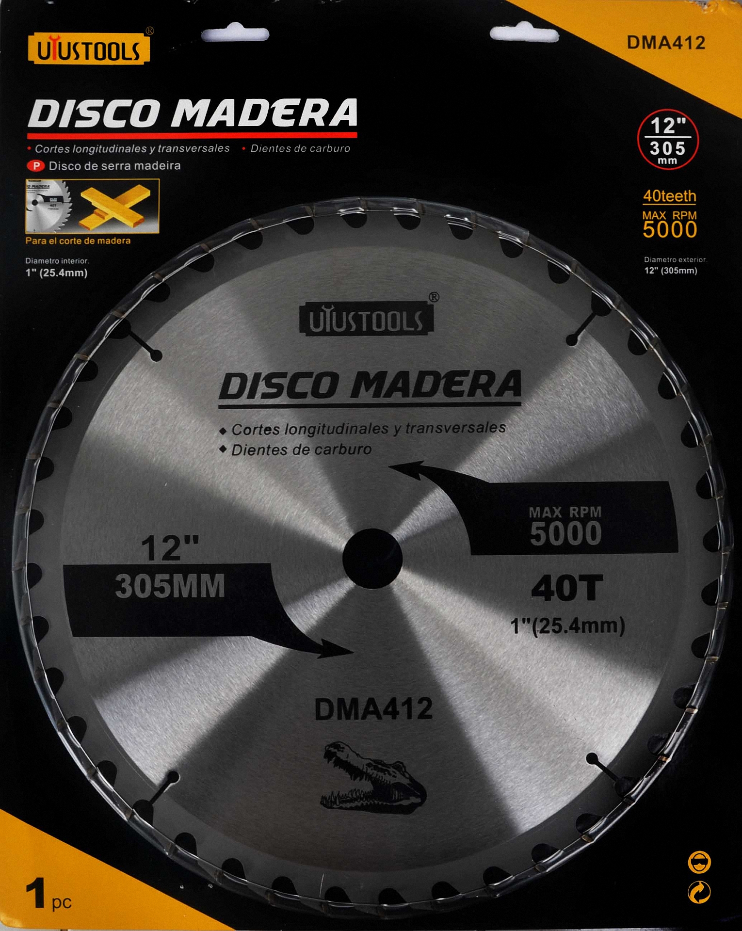 DISCO MADERA 12 40D UYU DMA412