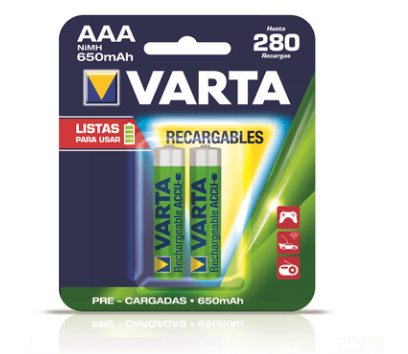 PILA AAA VARTA RECARGABLE X PAR