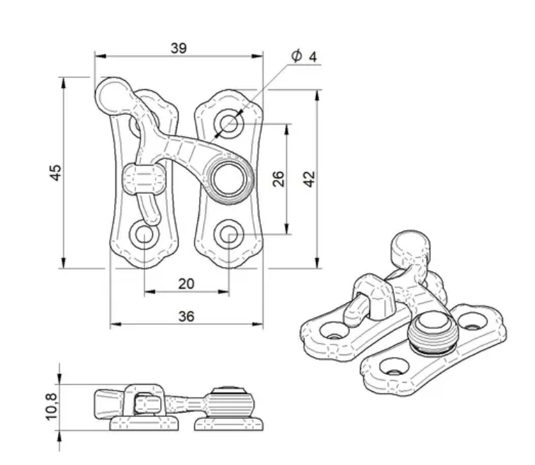 CIERRE ALDABILLA PICOLORO ANOLOC XUN