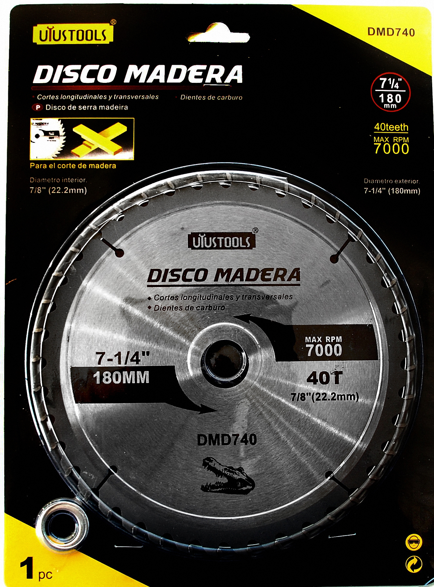 DISCO MADERA 7 40D UYU DMD740